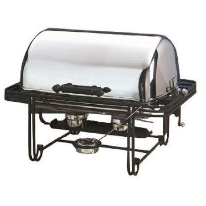 Picture of American Metalcraft Stainless-Steel Roll-Top Chafer, Rectangular, 8 Qt, Silver