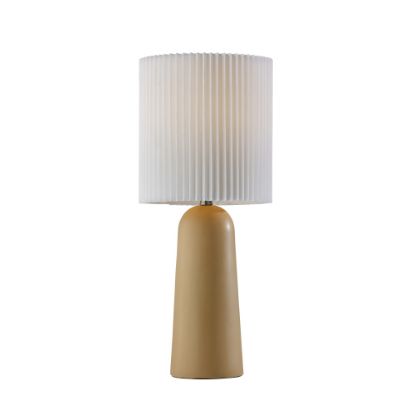 Picture of Adesso Callie Table Lamp, 26inH, White Shade/Beige Base