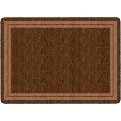 Picture of Flagship Carpets Double-Border Rectangular Rug, 72in x 100in, Chocolate