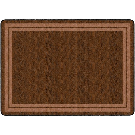 Picture of Flagship Carpets Double-Border Rectangular Rug, 72in x 100in, Chocolate