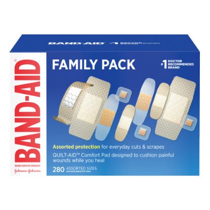 Picture of Band-aid Bandages, Adhesive, Assorted, Box Of 280 Bandages