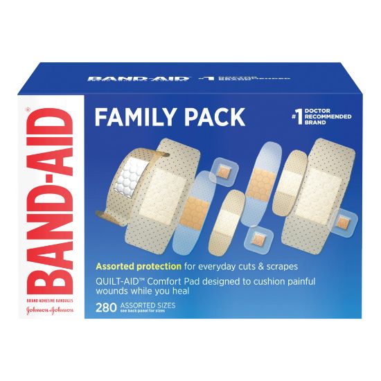 Picture of Band-aid Bandages, Adhesive, Assorted, Box Of 280 Bandages