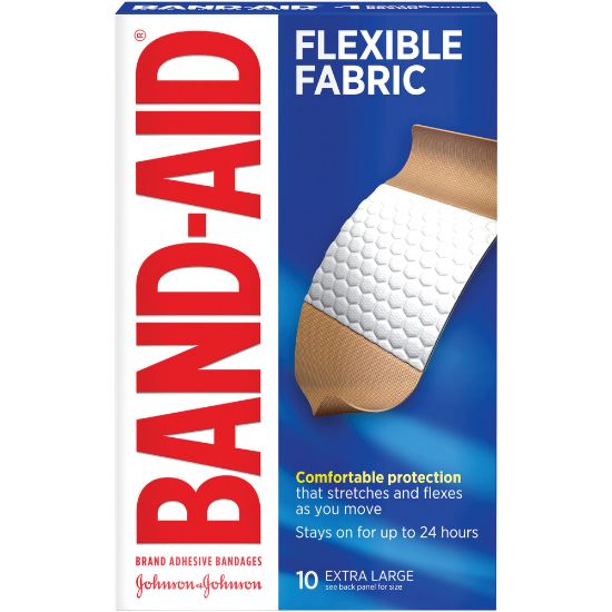 Picture of Band-Aid Brand Flexible Fabric Extra-Large Bandages, Box Of 10