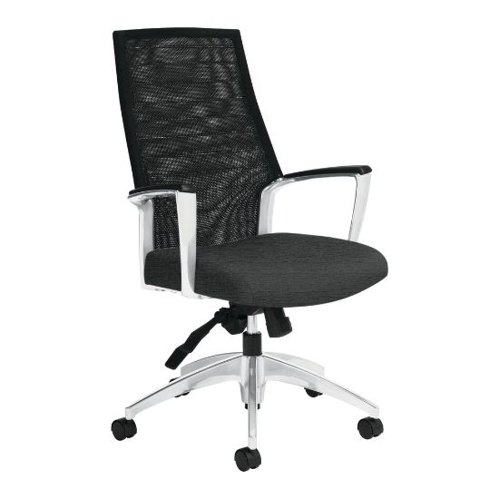 Picture of Global Accord High-Back Pneumatic Tilter Chair, Gray/Aluminum