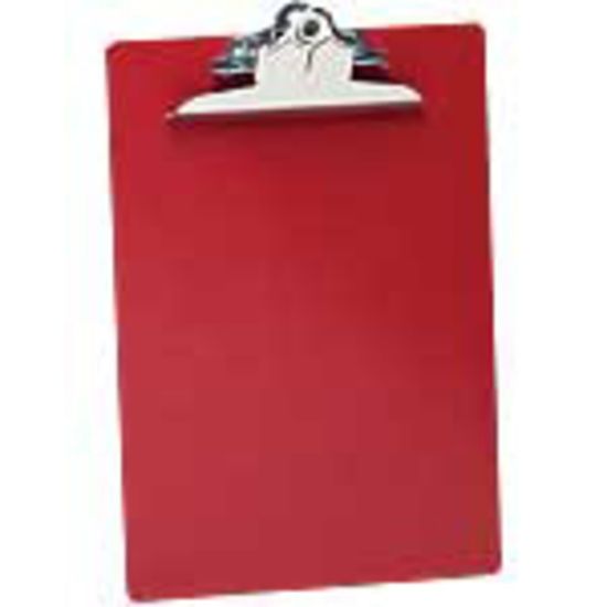 Picture of Saunders Plastic Clipboard, 8 1/2in x 12in, Red