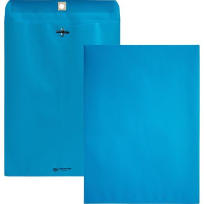 Picture of Quality Park #90 Envelopes, Clasp Closure, Blue, Pack Of 10 Envelopes