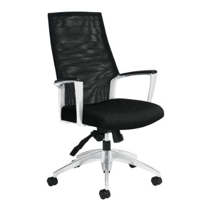 Picture of Global Accord High-Back Tilter Chair, 44inH x 25inW x 25inD, Black Coal/Silver