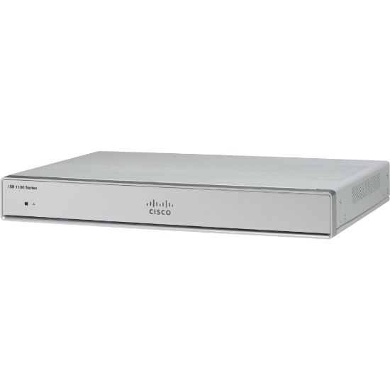 Picture of Cisco C1111-4P Router - 5 Ports - PoE Ports - Management Port - 1.0 - Gigabit Ethernet - Rack-mountable, Desktop - 1 Year