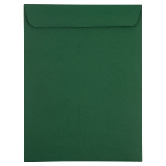 Picture of JAM Paper Open-End 9in x 12in Envelopes, Gummed Seal, Dark Green, Pack Of 25 Envelopes