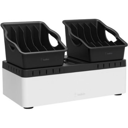 Picture of Belkin Store and Charge Go With Portable Trays - Wired - Computer, Tablet, Notebook, Smartphone, iPad - 10 Slot - Charging Capability - Wall Mount, Desktop