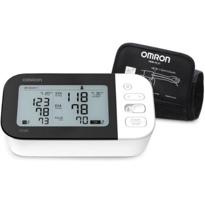 Picture of Omron 7 Series Wireless Upper Arm Blood Pressure Monitor - For Blood Pressure - Irregular Heartbeat Detection, LCD Display, Memory Storage