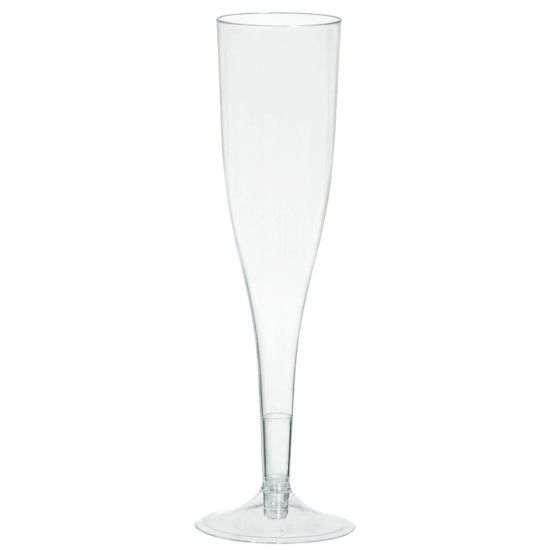 Picture of Amscan Plastic Champagne Flutes, 5.5 Oz, Clear, 20 Flutes Per Pack, Case Of 2 Packs