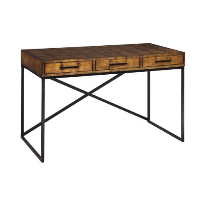 Picture of Coast to Coast Contemporary 48inW Office Writing Desk, Tabitha Aged Gold/Black