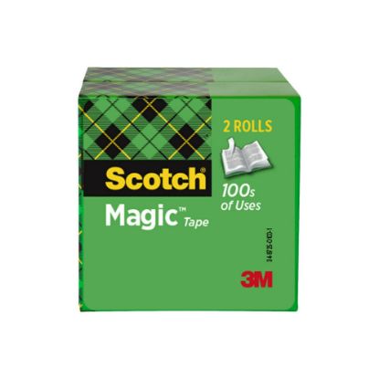 Picture of Scotch Magic Tape, Invisible, 3/4 in x 2592 in, 2 Tape Rolls, Clear, Home Office and School Supplies