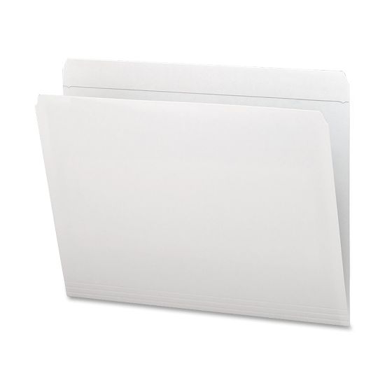 Picture of Smead Straight-Cut File Folders, Letter Size, White, Box Of 100