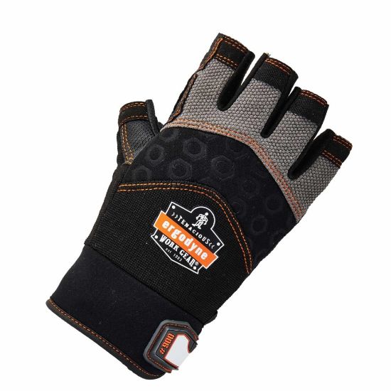 Picture of Ergodyne ProFlex 900 Half-Finger Impact Gloves, XX-Large, Black