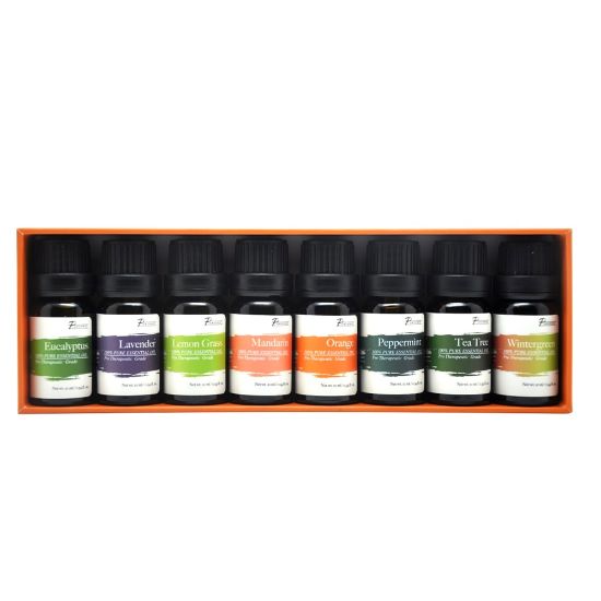 Picture of Pursonic Aroma Therapy Essential Oils, Assorted Scents, 10 mL, Pack Of 8 Oils