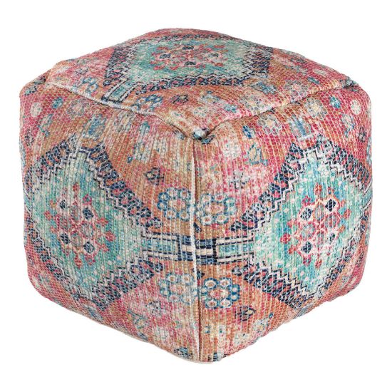 Picture of Anji Mountain Hopi Hapi Pouf Ottoman, Red/Green