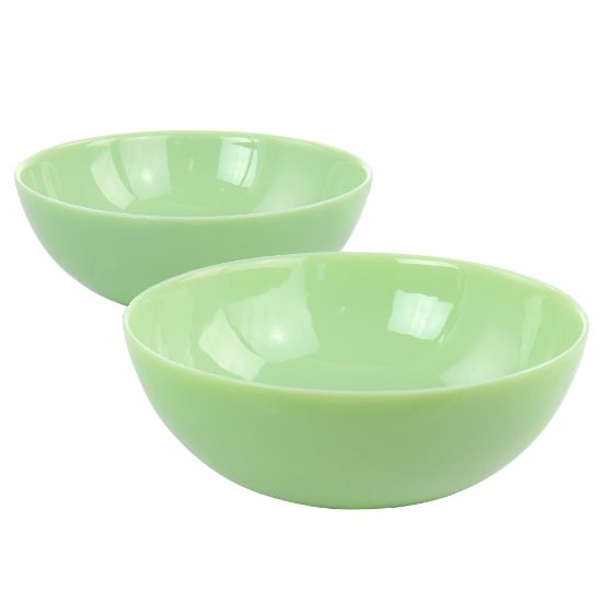 Picture of Martha Stewart Jadeite Glass 2-Piece Serving Bowl Set, 8in, Jade Green