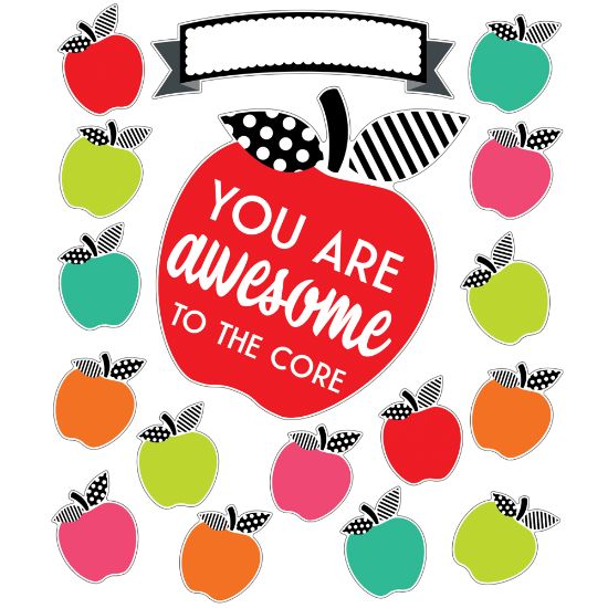 Picture of Schoolgirl Style Black, White & Stylish Brights You Are Awesome To The Core Bulletin Board Set, Set Of 38 Pieces