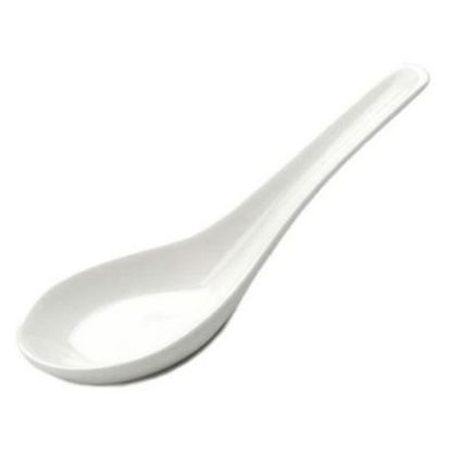 Picture of Thunder Group Wonton Soup Spoons, 5-5/8in, Imperial White, Pack Of 12 Spoons