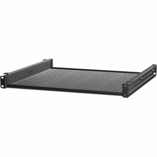 Picture of APC - Rack shelf - black - 1U - for P/N: AP7950B, NBPD0160A, NBWL0355A, NBWL0356A, SMX3000HV-BR, SMX3000LV2U-BR, SRT1000RMXLI