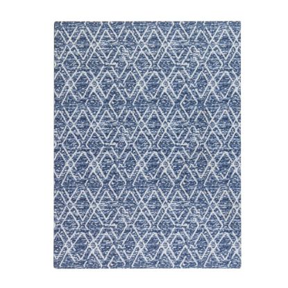 Picture of Realspace Designer Chair Mat, 36inW x 48inD, Blue/Ivory