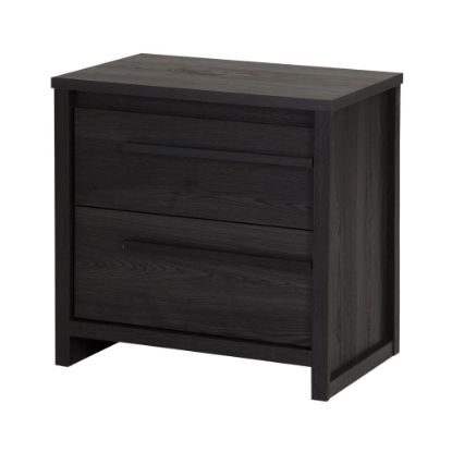 Picture of South Shore Tao 2-Drawer Nightstand, 22-1/2inH x 23-3/4inW x 17inD, Gray Oak