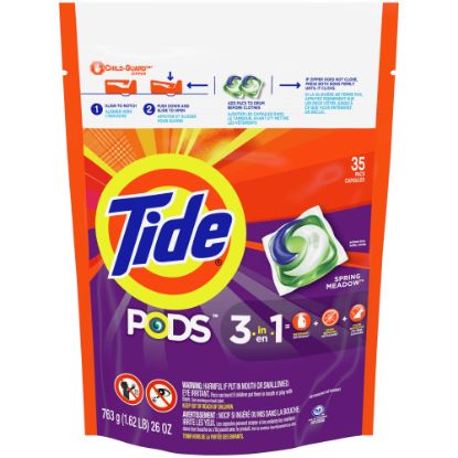 Picture of Tide 3 1 Pods Laundry Detergent, Pack of 35 Pods.