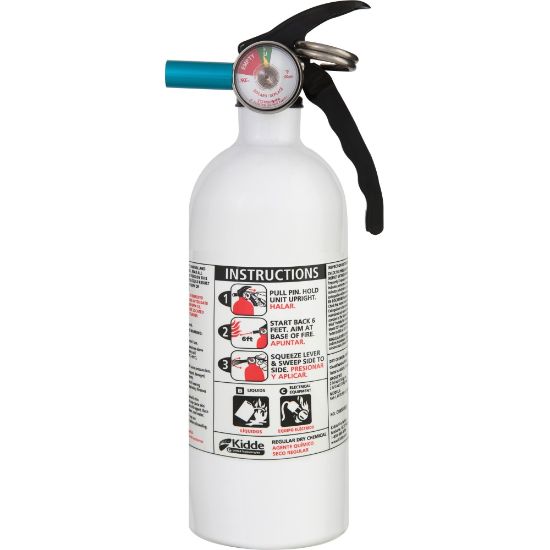 Picture of Kidde Fire Auto Fire Extinguisher - Impact Resistant, Easy to Use, Dust Resistant, Rust Resistant - White