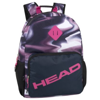 Picture of HEAD Backpacks With 17in Laptop Pockets, Navy/Pink Marble, Pack Of 24 Backpacks