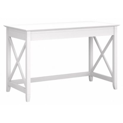 Picture of Bush Furniture Key West 48inW Writing Desk, Pure White Oak, Standard Delivery