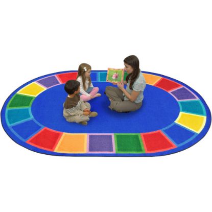 Picture of Joy Carpets Kids Essentials Oval Area Rug, Color Tones, 7-33/50ft x 10-3/4ft, Multicolor