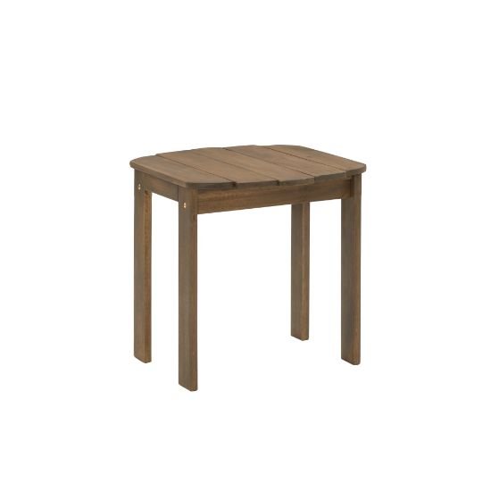 Picture of Linon Home Decor Products Troy Indoor/Outdoor Adirondack End Table, 18-1/8inH x 18-1/8inW x 18-1/2inD, Teak