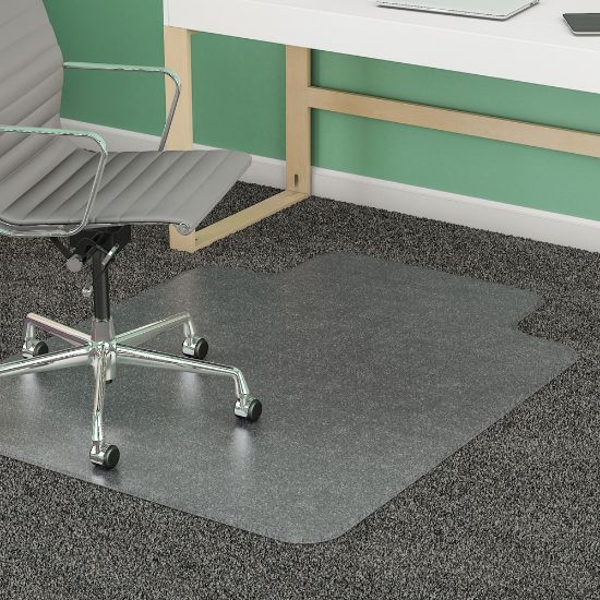 Picture of Deflecto SuperMat Chair Mat For Medium Pile Carpet, Beveled Lip, 45inW x 53inD, Clear