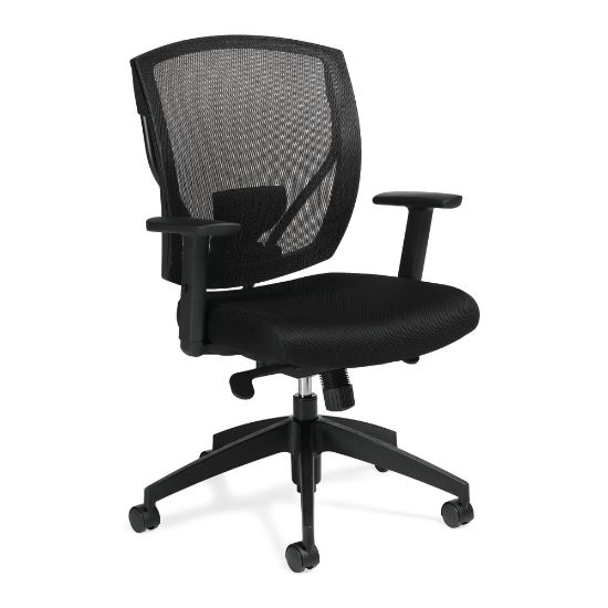 Picture of Offices To Go Mid-Back Chair, Mesh Back, 39 1/2inH x 27inW x 26inD, Black