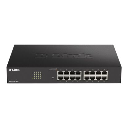 Picture of D-Link DGS-1100-16V2 Ethernet Switch - 16 Ports - Manageable - 2 Layer Supported - Twisted Pair - 1U High - Rack-mountable, Desktop