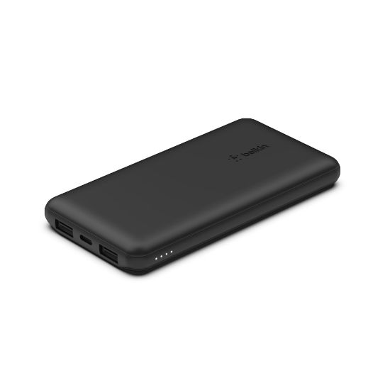 Picture of Belkin BoostCharge USB-C Portable Charger 10K Power Bank With 1 USB-C Port and 2 USB-A Ports & Included USB-C To Cable, Black