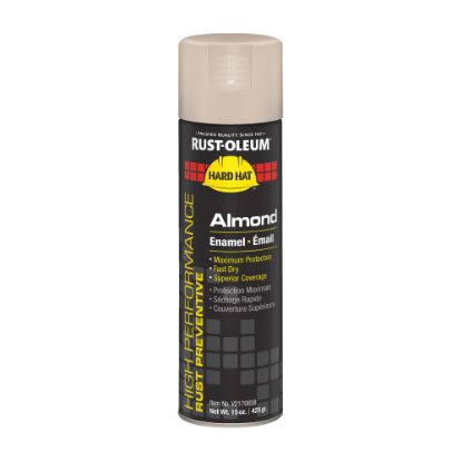 Picture of Rust-Oleum Hard Hat High Performance V2100 System Rust Preventive Enamel Spray Paint, 15 Oz, Gloss Almond, Case Of 6 Cans