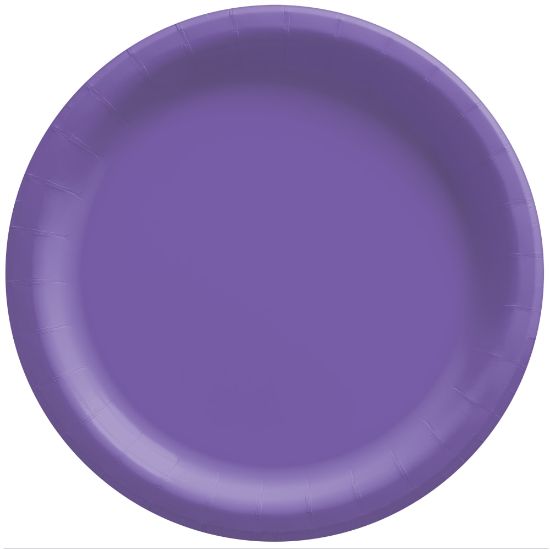 Picture of Amscan Paper Plates, 10in, New Purple, 20 Plates Per Pack, Case Of 4 Packs