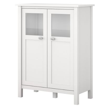 Picture of Bush Furniture Broadview Storage Cabinet With Doors, Pure White, Standard Delivery