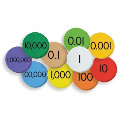 Picture of Essential Learning Products Place Value Discs, 1in Diameter, Multicolor, Grades 1 - 5, Pack Of 250 Discs