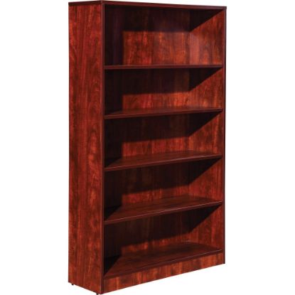 Picture of Lorell 60inH 5-Shelf Bookcase, Cherry