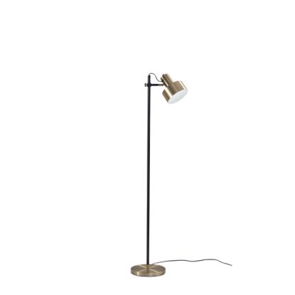 Picture of Adesso Clayton Floor Lamp, 56-1/2inH, Antique Brass/Matte Black