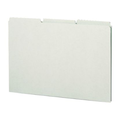 Picture of Smead Blank Pressboard File Guides, Legal Size, 100% Recycled, Gray/Green, Box Of 50