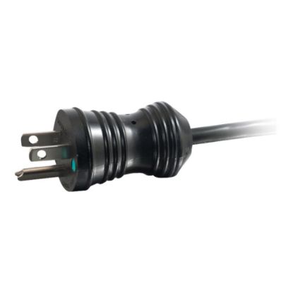 Picture of C2G 8ft 18 AWG Coiled Hospital Grade Power Cord (NEMA 5-15P to IEC320C13) - Black - Power cable - IEC 60320 C13 to NEMA 5-15 (M) - 8 ft - coiled - black