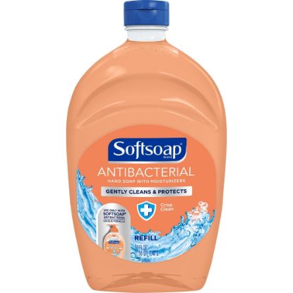 Picture of Softsoap Crisp Clean Liquid Hand Soap - Crisp Clean Scent - Pump Bottle Dispenser - Bacteria Remover, Kill Germs - Hand - Orange - 6 / Carton