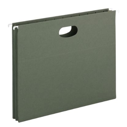 Picture of Smead 1 3/4in Expansion Hanging Pockets, Letter Size, Green, Box Of 25