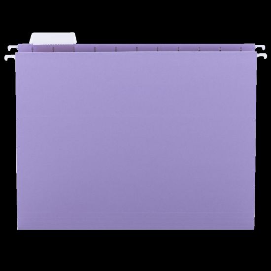 Picture of Smead 1/5-Cut Color Hanging Folders, Letter Size, Lavender, Box Of 25