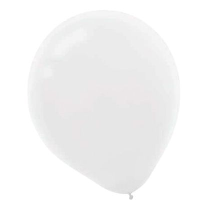 Picture of Amscan Latex Balloons, 12in, Frosty White, 72 Balloons Per Pack, Set Of 2 Packs